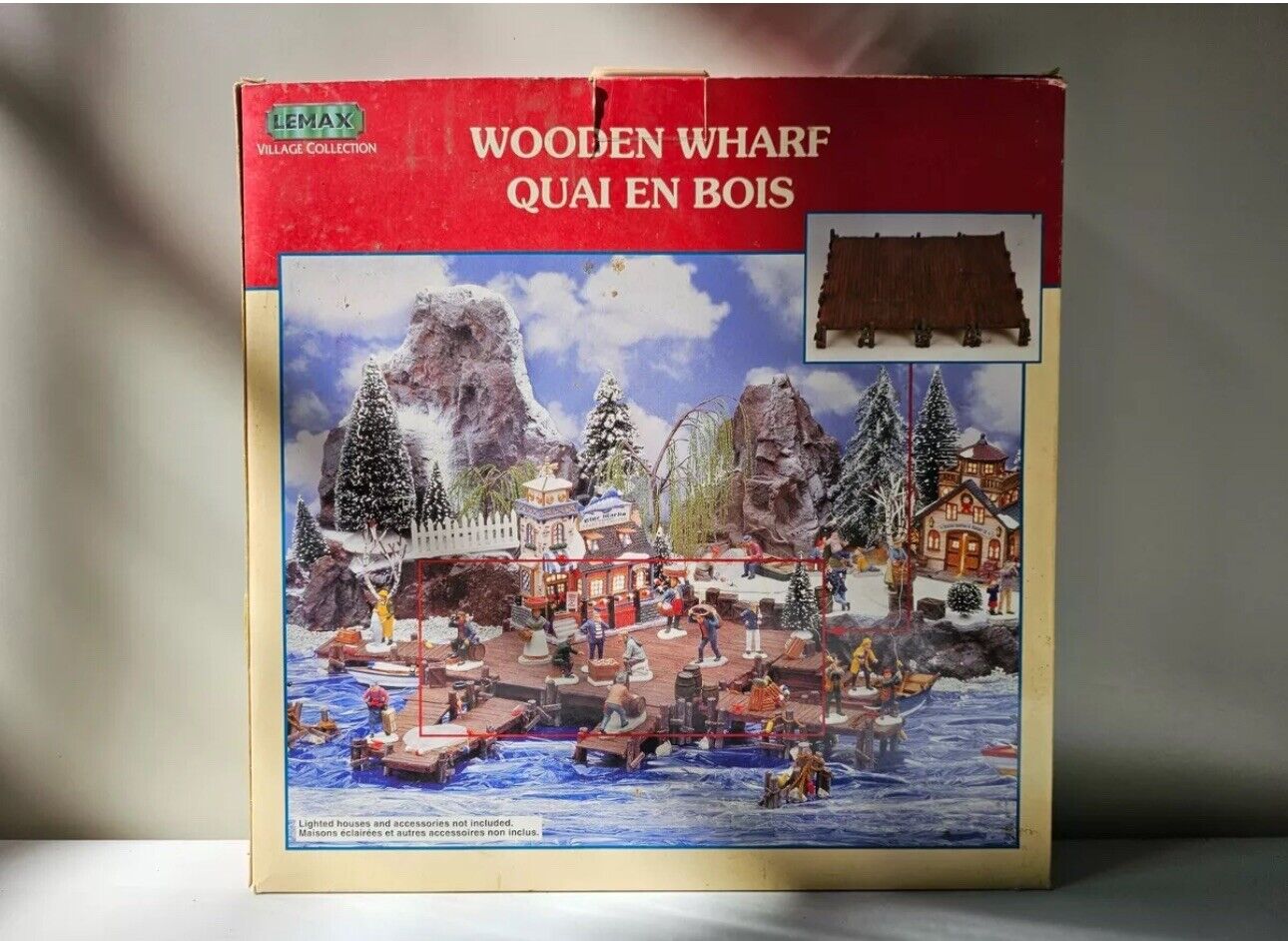 Vintage Lemax Village Collection 14641AM Wooden Wharf, Holiday/Christmas 2001
