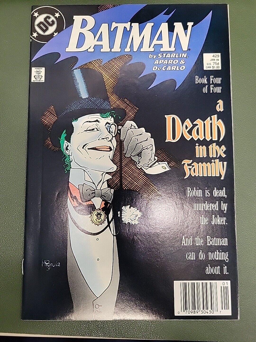 BATMAN #429 ( 1988 DC Comics ) - A Death In The Family - Part 4 Of 4 Copy 3