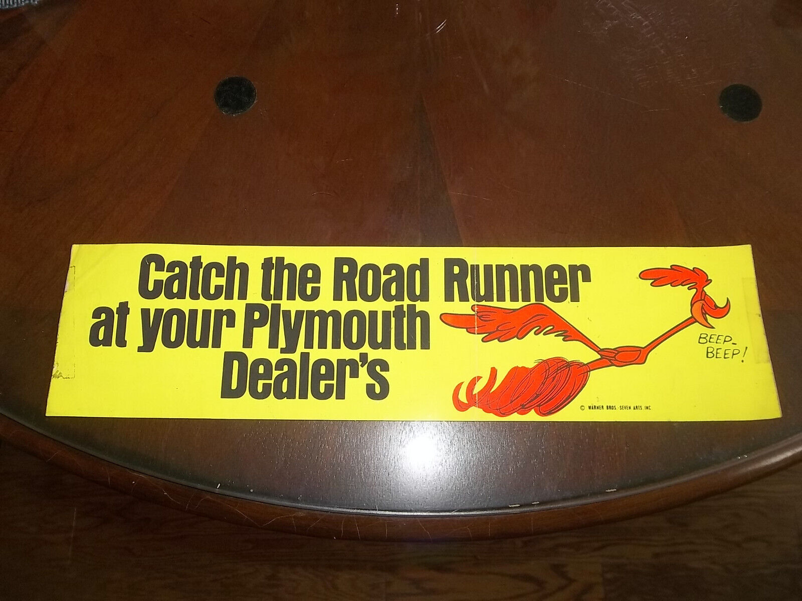 Vintage Original 70\'s Plymouth Road runner Bumper Sticker nos hot rod racing 