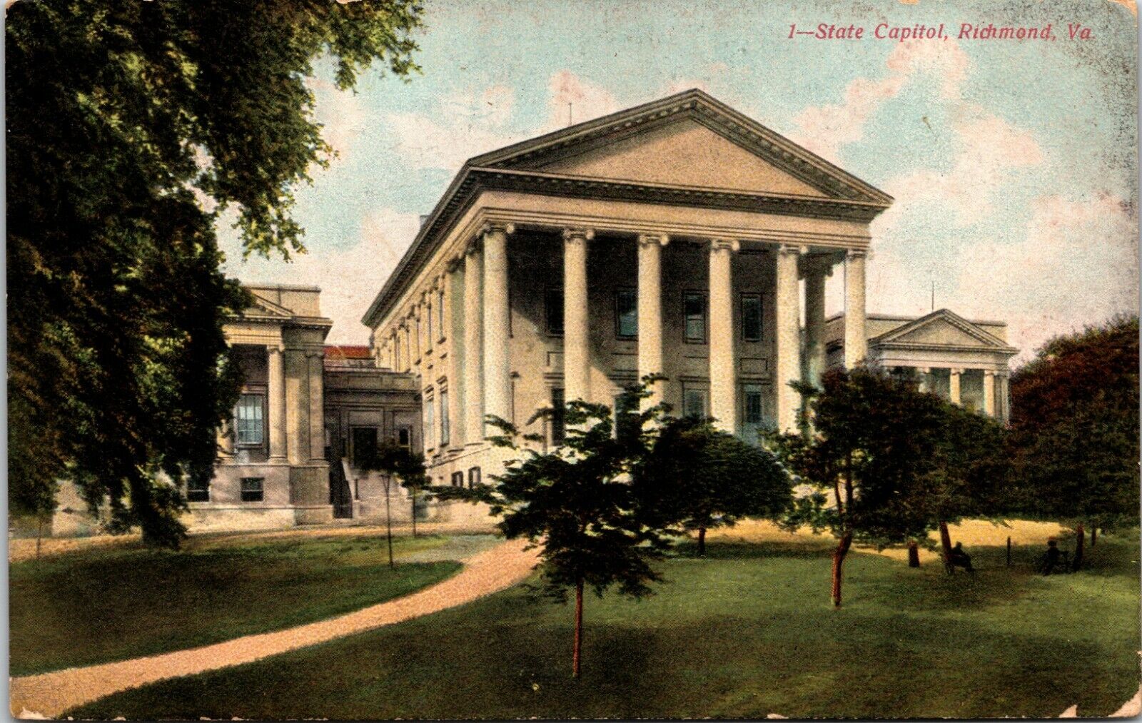 c1910s View of the State Capitol Building Richmond Virginia Vintage Postcard