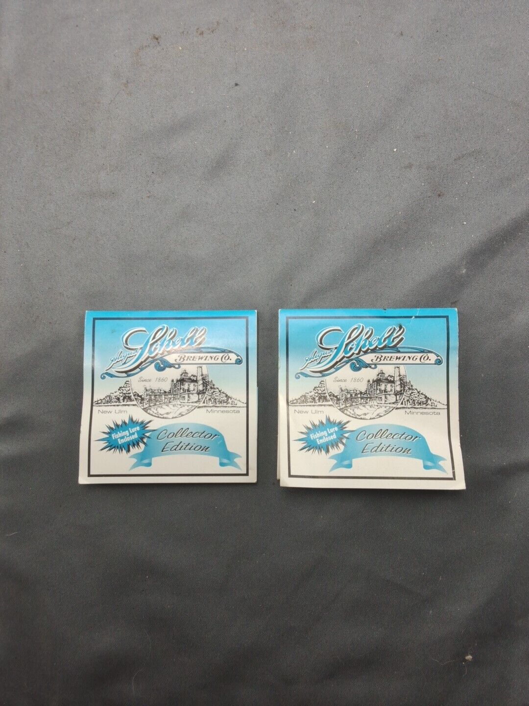 2 SCHELL\'S Beer Fishing Lures ~ New Ulm, MN SCHELL\'S Brewery 1990\'s