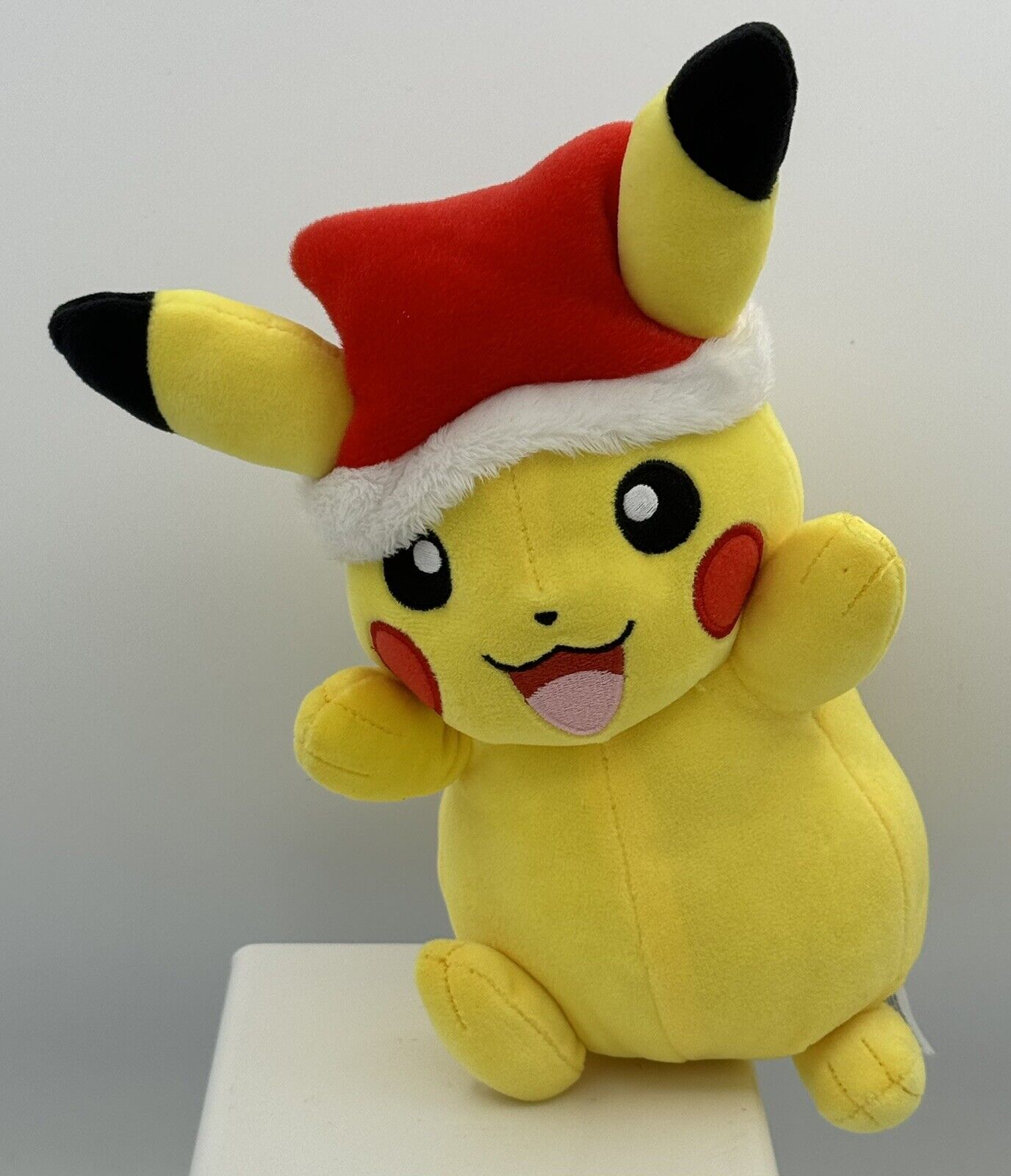 Pokemon Christmas Pikachu Wearing Santa Hat 8” Plush WCT 2019 RARE NICE