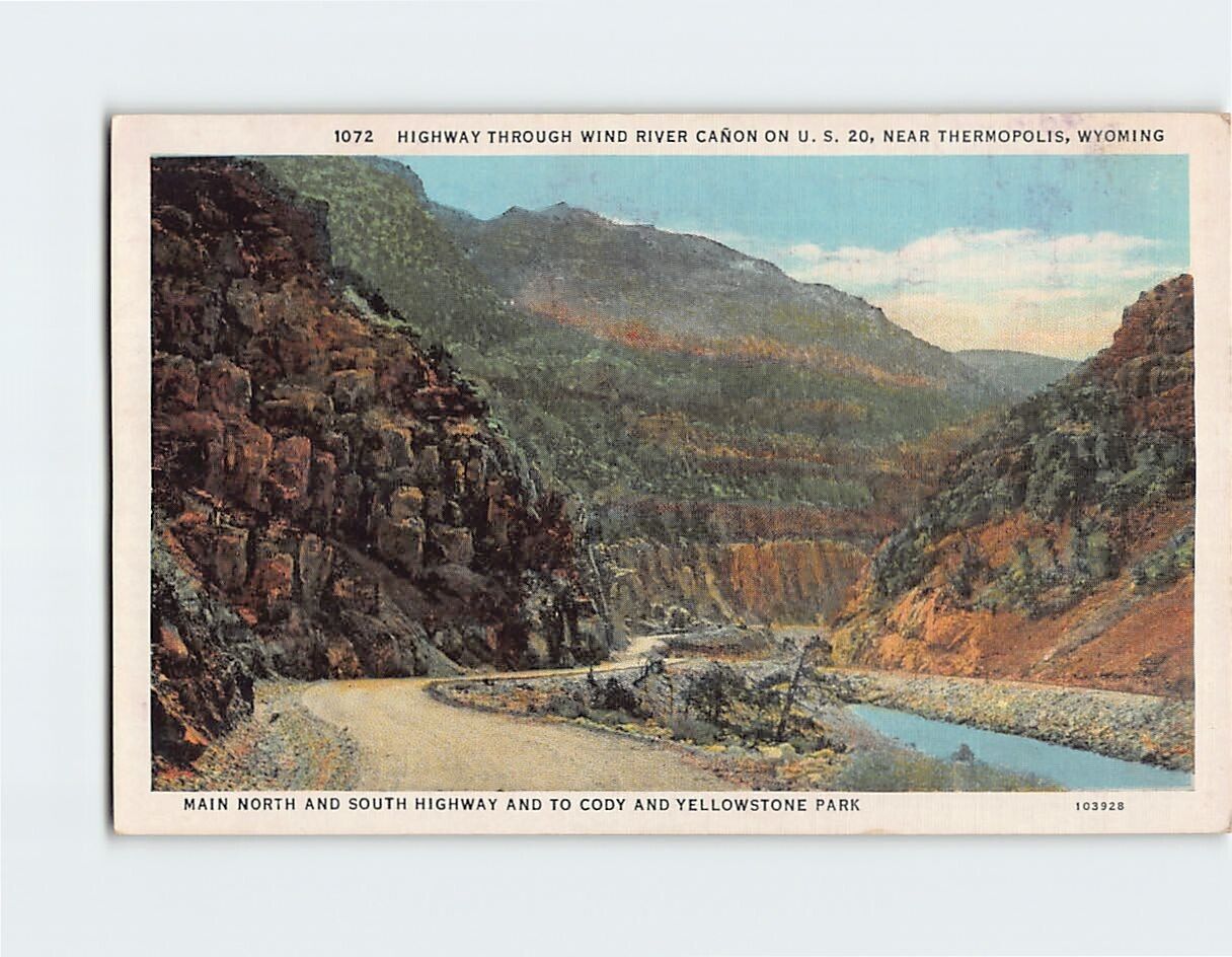 Postcard Highway Wind River Canyon US 20 Thermopolis Main North & South Highway