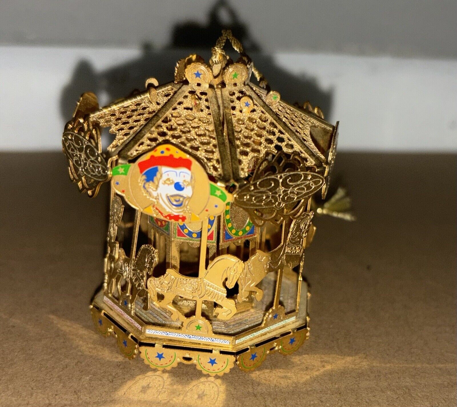 baldwin brass Clown Horse Carousel ornament vintage