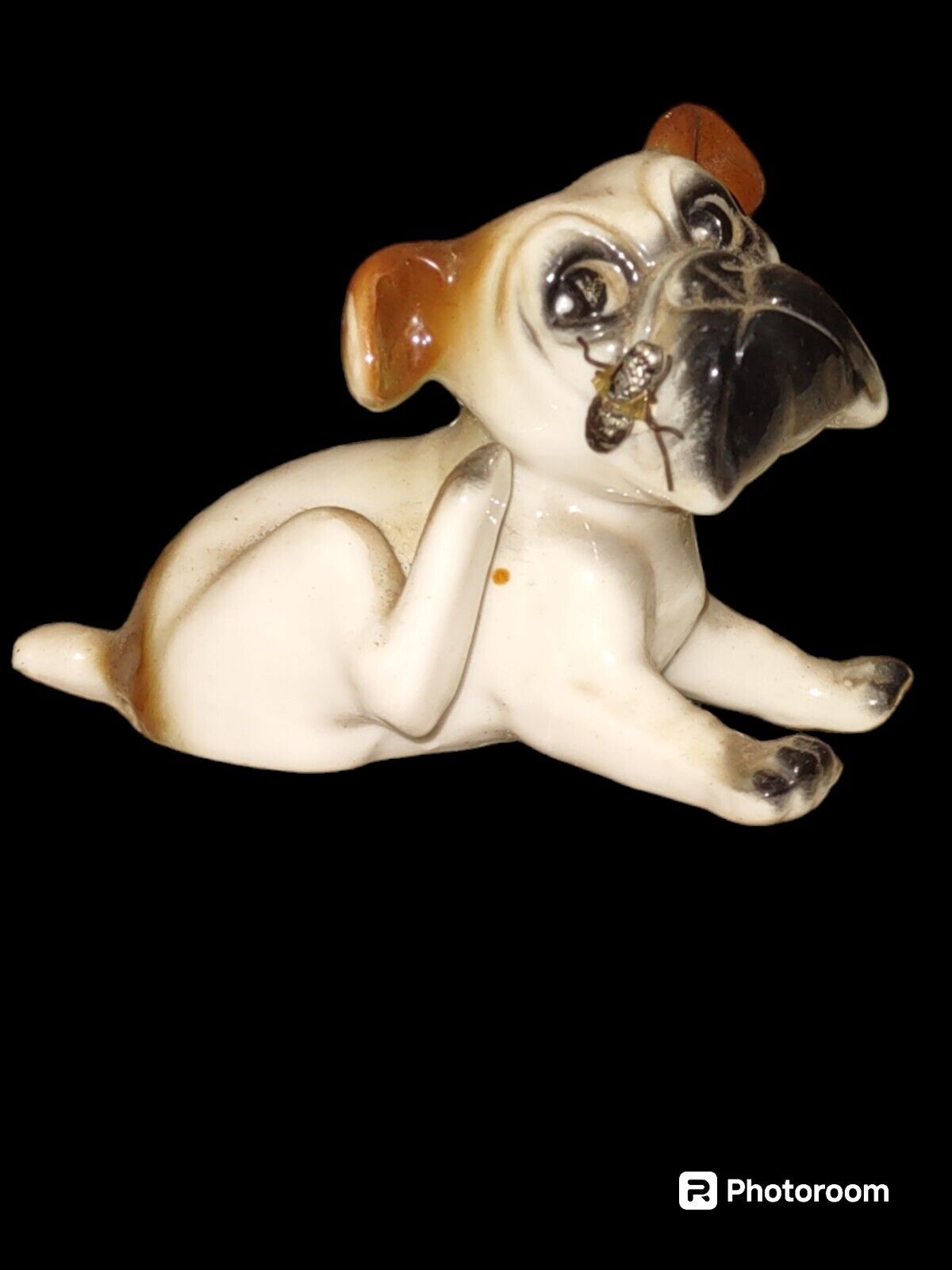 Vintage Sitzendorf Dog Figurine Novelty  MCM Kitsch