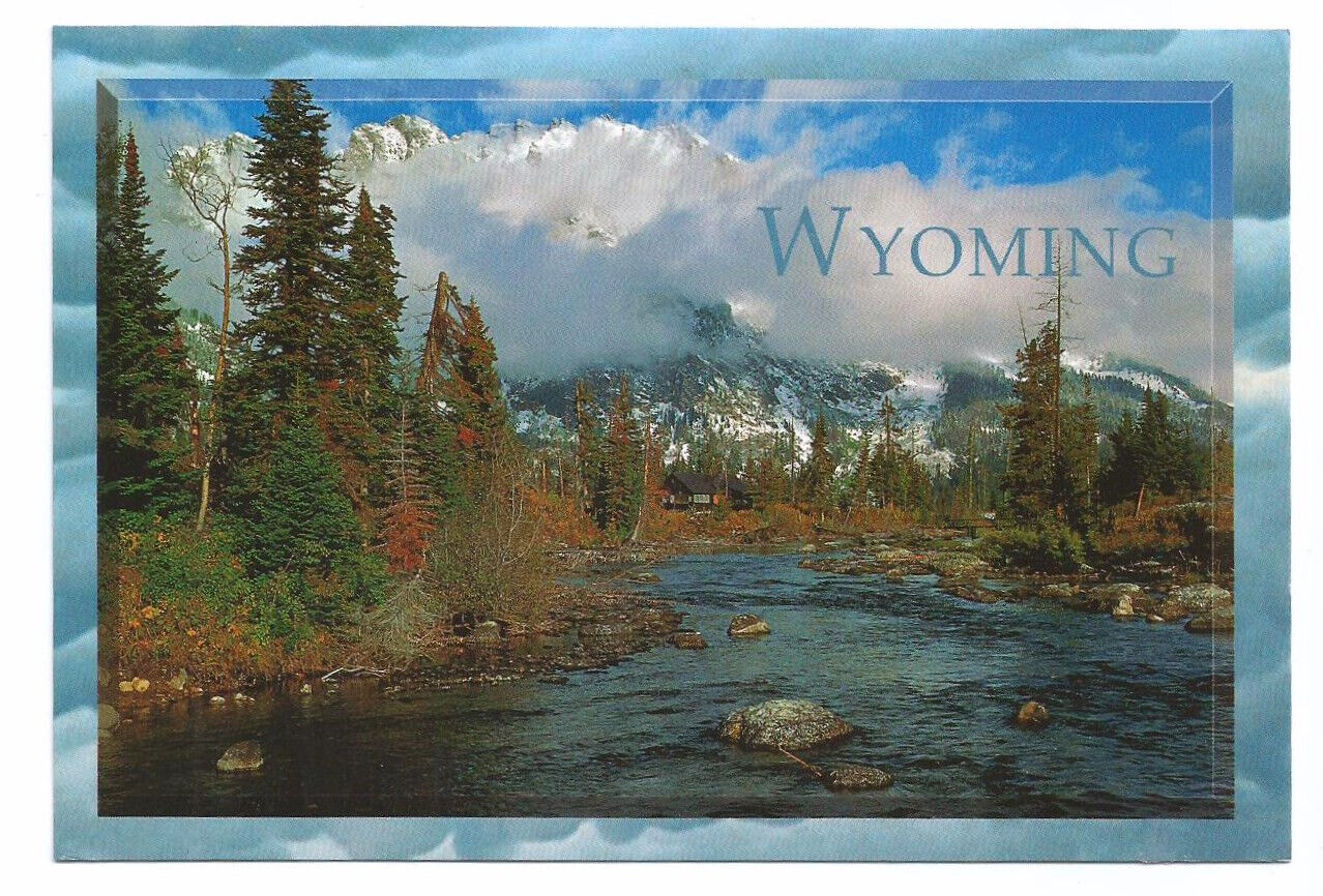 WY Postcard Wyoming Mountains Scenic