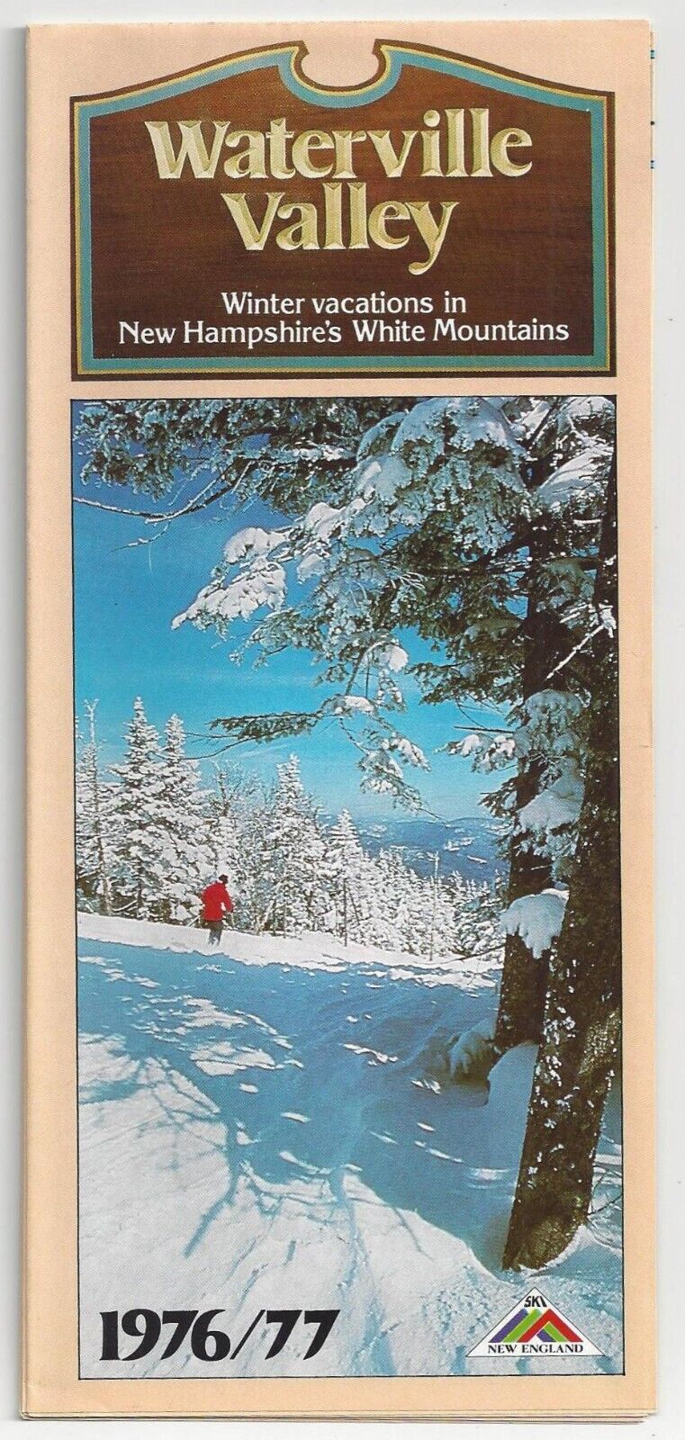1976 Waterville Valley Ski Trail Map Brochure New Hampshire Mt. Tecumseh
