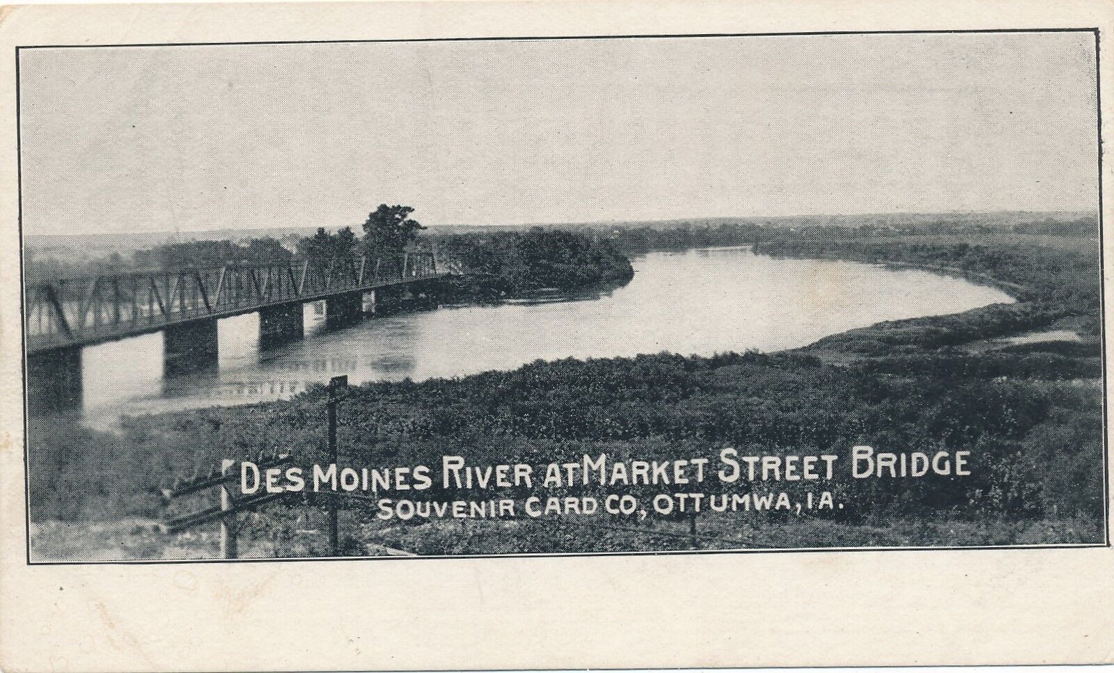 OTTUMWA IA – Des Moines River at Market Street Bridge – udb (pre 1908)