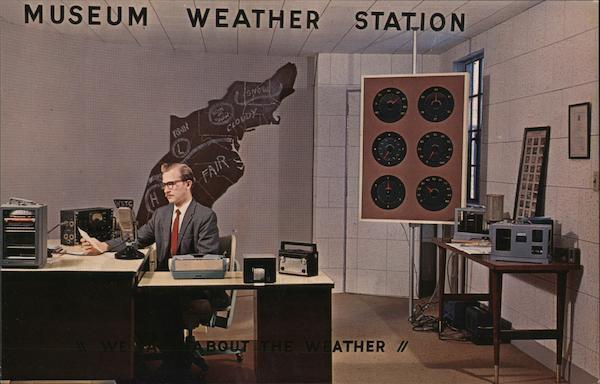 Stamford,CT Museum Weather Station Fairfield County Connecticut Chrome Postcard