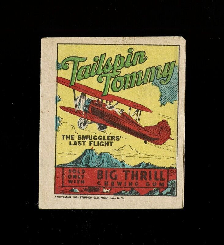 1934 R24 BIG THRILL BOOKLET TAILSPIN TOMMY 1 SMUGGLERS\' LAST FLIGHT BENJAMIN SET