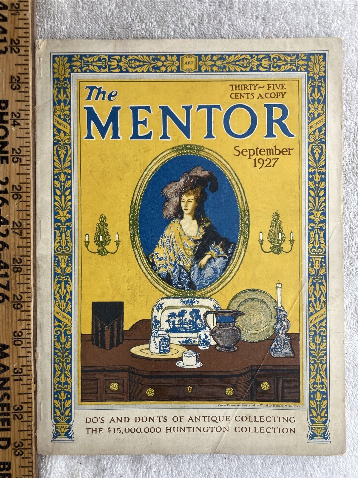 1927 September Mentor Magazine Antique Collecting Huntington Vintage