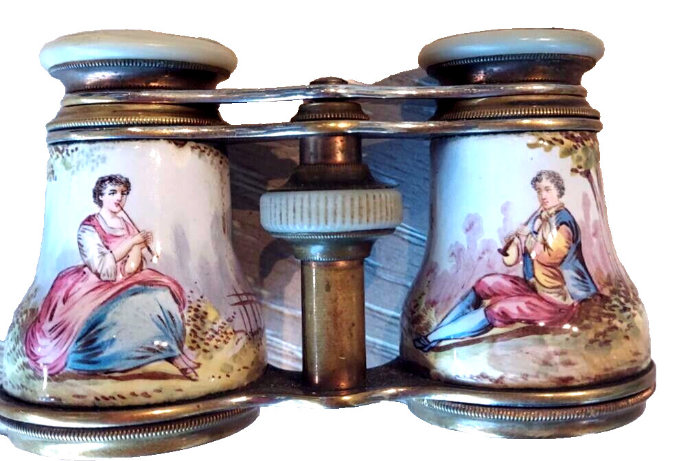 French Opera Glasses Theater Glass Enamel about 1860