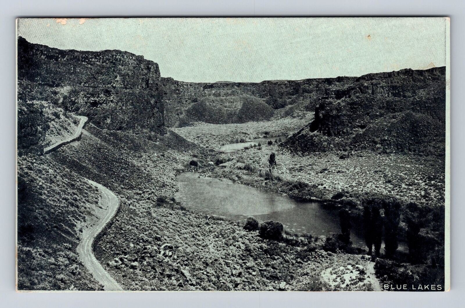 RPPC-Blue Lakes CA-California, Scenic View, Antique, Vintage Postcard