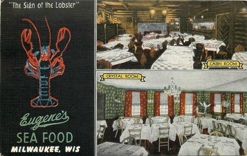 Milwaukee Wisconsin Hotel Juneau Restaurant Interior Postcard Kropp 21-13408