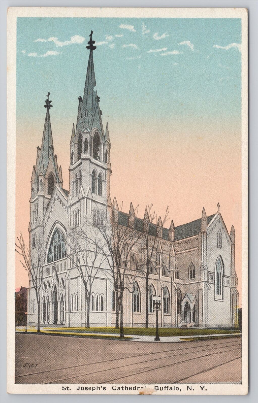 Postcard St. Joseph\'s Cathedral Buffalo NY