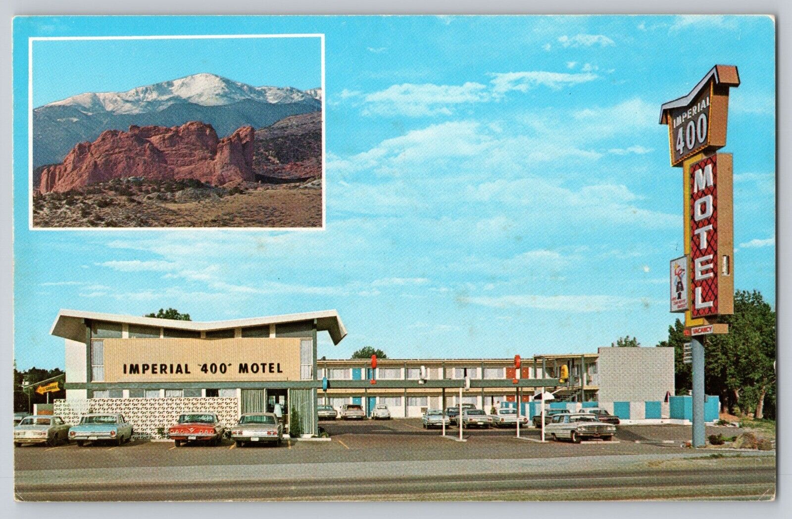 Postcard Colorado Springs Colorado CO Imperial 400 Motel Multi View Unposted