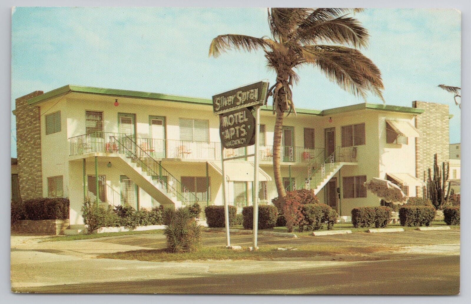 Postcard Silver Spray Motel & Apts Hollywood Beach Florida
