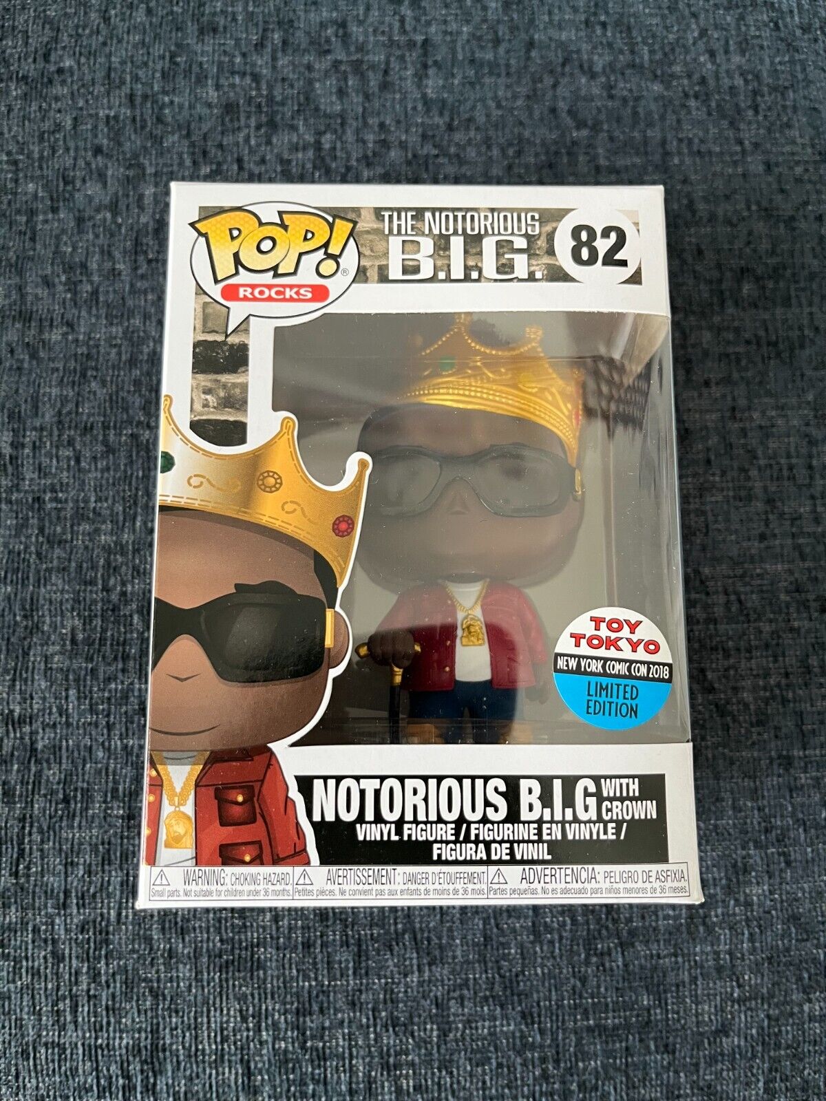 Funko Pop - #82 Notorious B.I.G. with Crown 2018 NYCC Toy Toyko - New