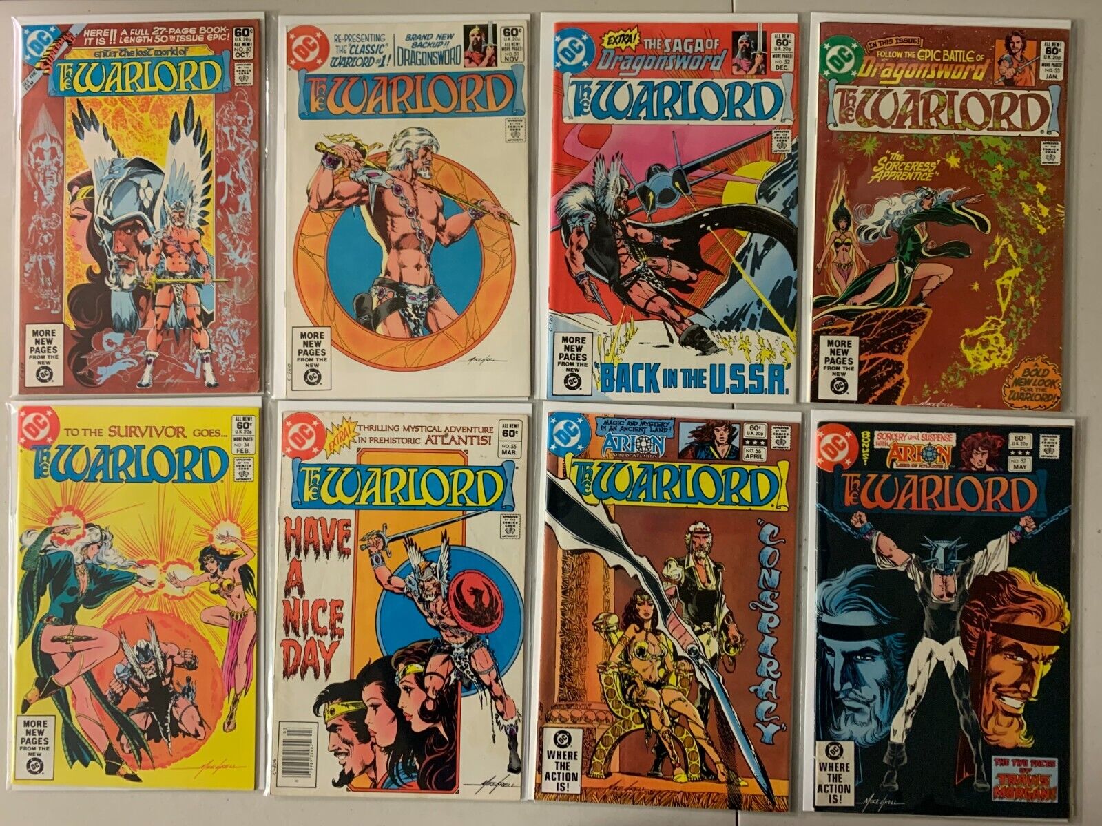 Warlord comics lot #50-114 + 2 annual 27 diff avg 6.0 (1981-87)