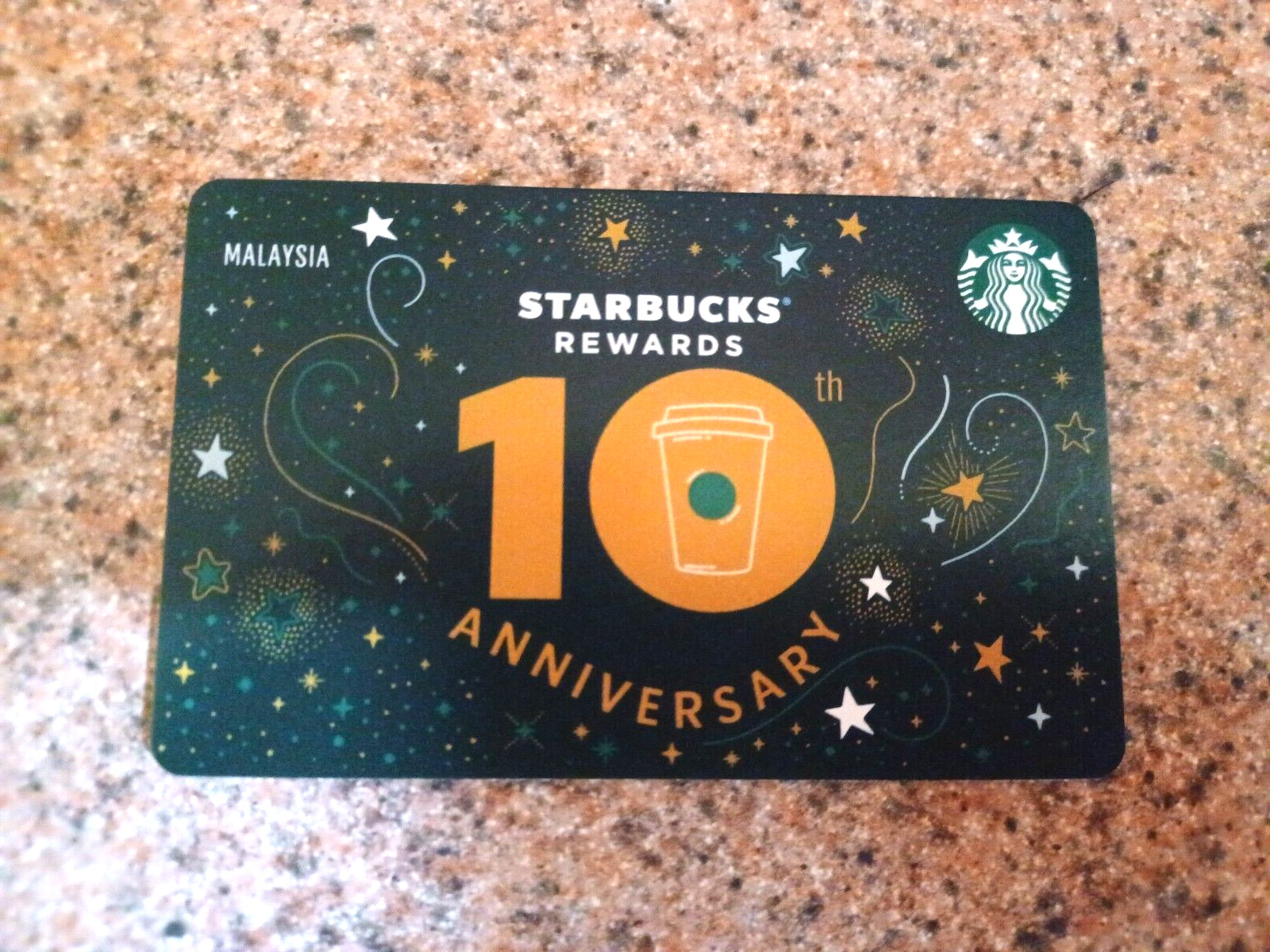 STARBUCKS Malaysia 2021 Rewards 10th Anniversary Gift Card NEW US Seller