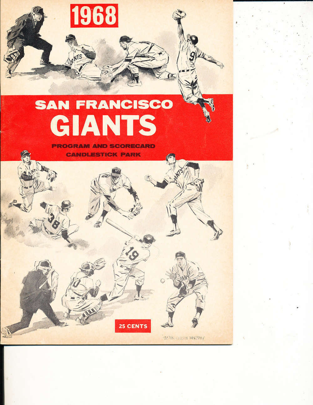 Aug 4 1968 San Francisco Giants vs pittsburgh Pirates scored Program bxprog1