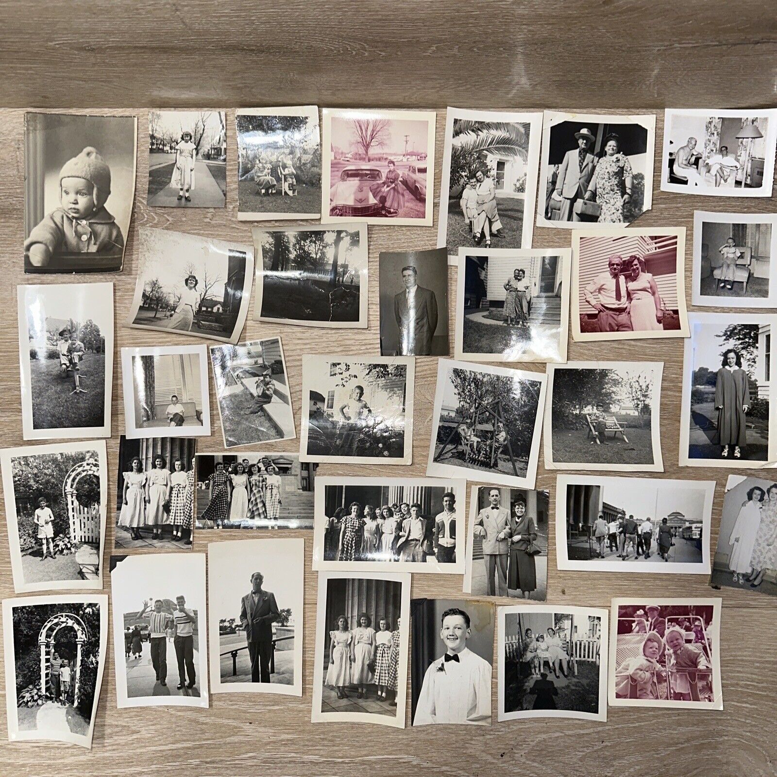 Vintage Black & White Photos Lot Of 100+ Family Couples Children Kids & More B&W