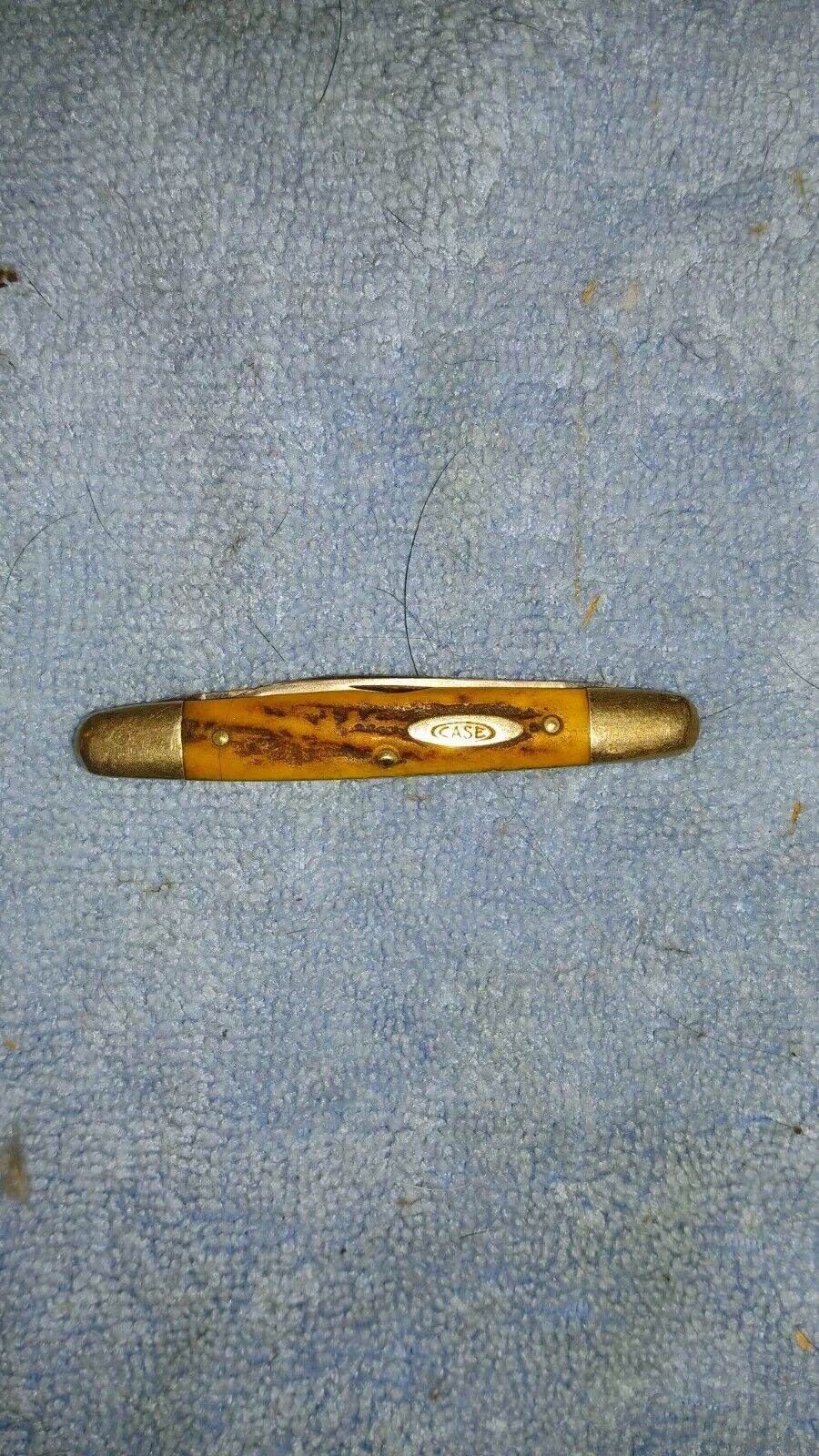 Vintage 1980 Case XX Eisenhower Stag Horn Pocket Pen Knife