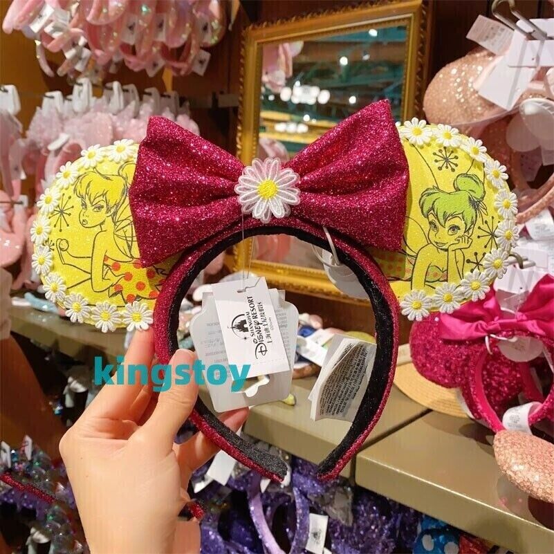  Authentic Disney 2023 Tinker Bell Minnie Mouse Ear Headband Shanghai Disneyland