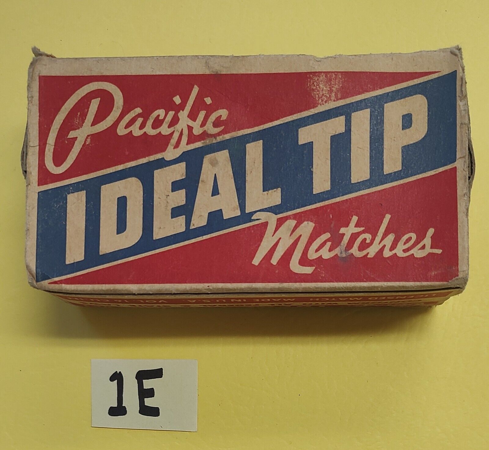 Antique Ideal Tip Pacific Match Co. Tacoma WA. Empty Box Only