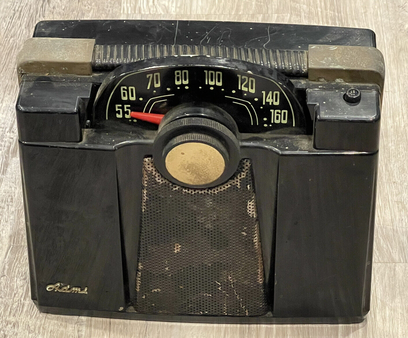 Vintage 1950 Admiral 4R11 Flip Dial Tube Radio, Hums