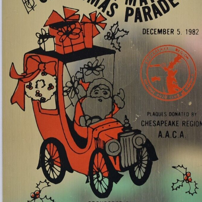 1982 Baltimore Christmas Antique Car Parade AACA William Schaefer Mayor MD Plate