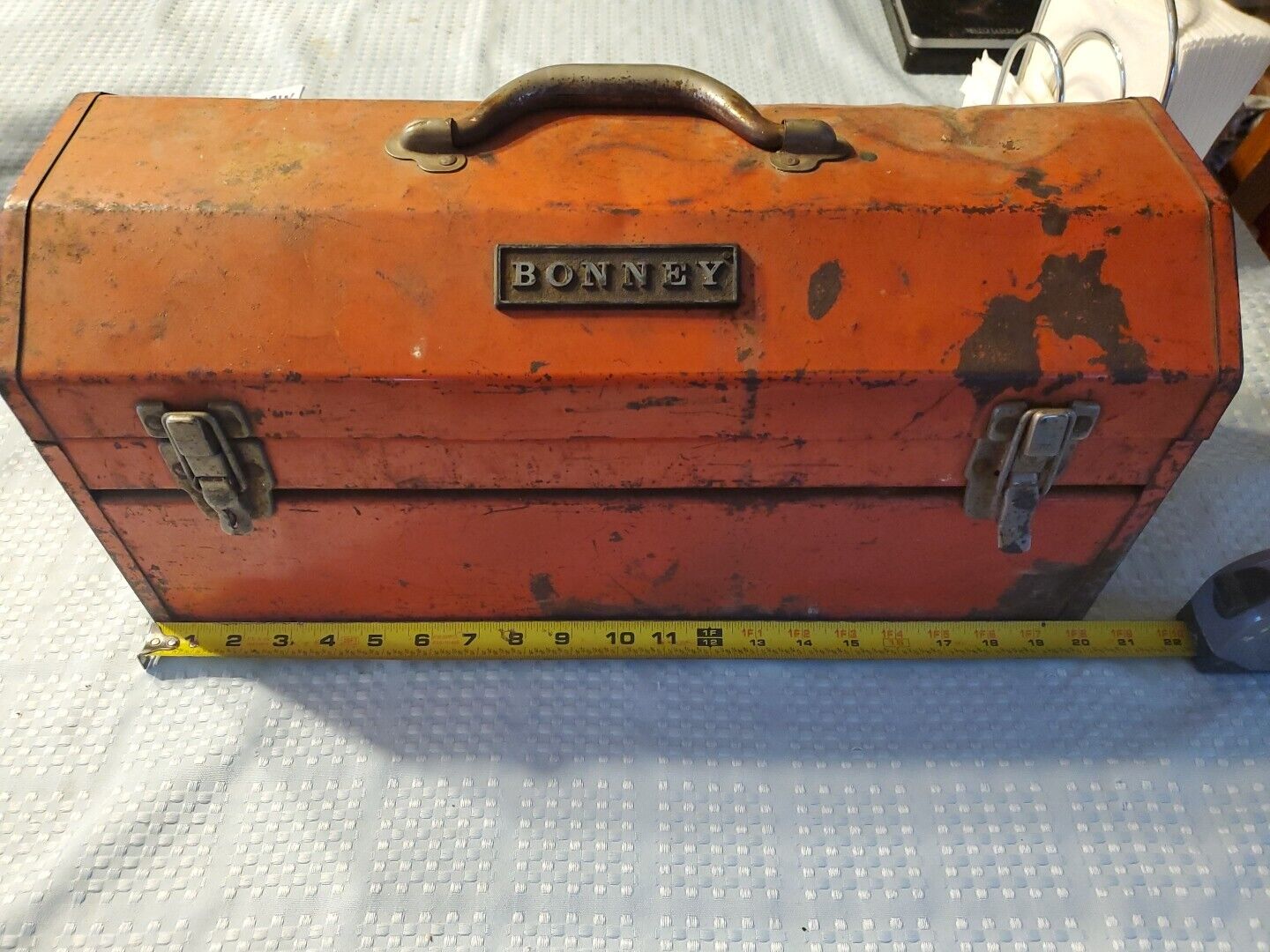 Vintage Bonney Retro Tombstone Tool Box Only Survivor USA 