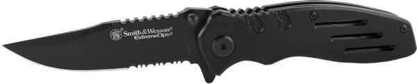 Smith & Wesson SWA24S Extreme Ops Liner Lock Clip Point Blade Aluminum Handle