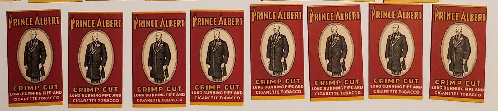 Vintage PRINCE ALBERT Crimp Cut Cigarette Rolling Papers - unused - 8 packs