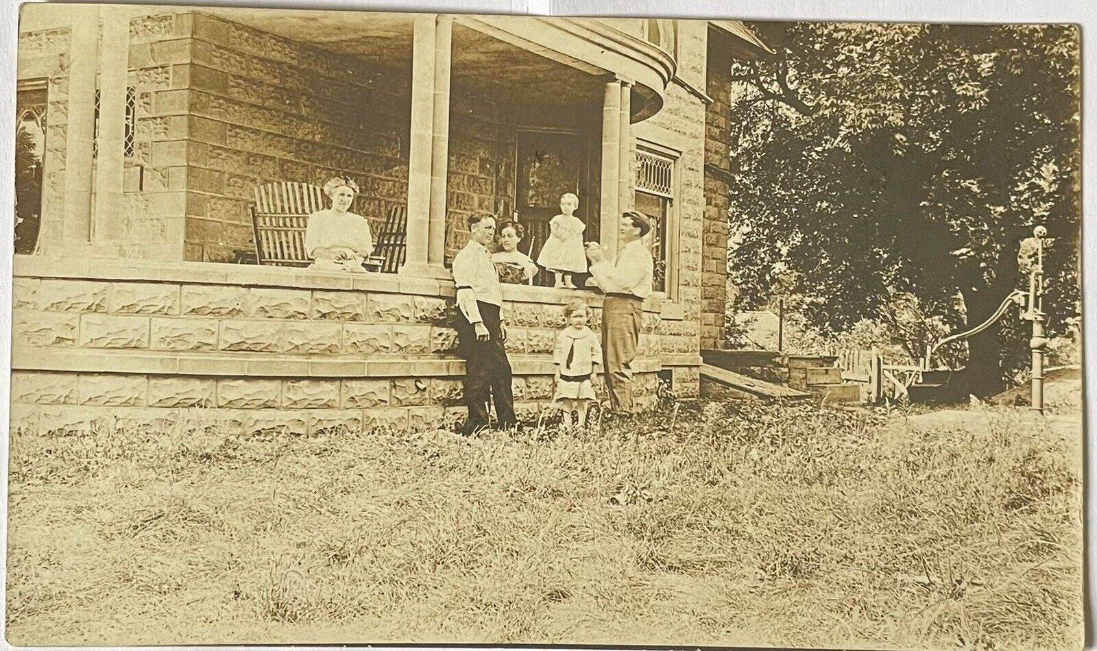 1914 Chicago IL, Family, Cook County RPPC Real Photo Postcard