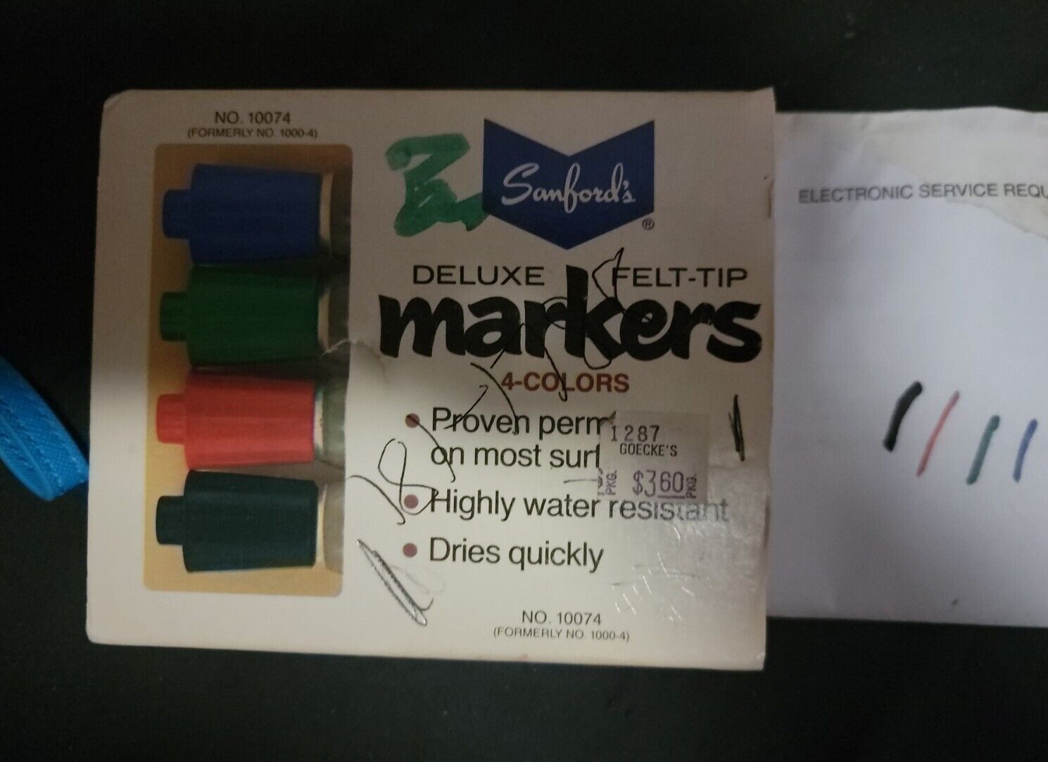 Sanford\'s Deluxe Felt-tip Markers 4 Colors