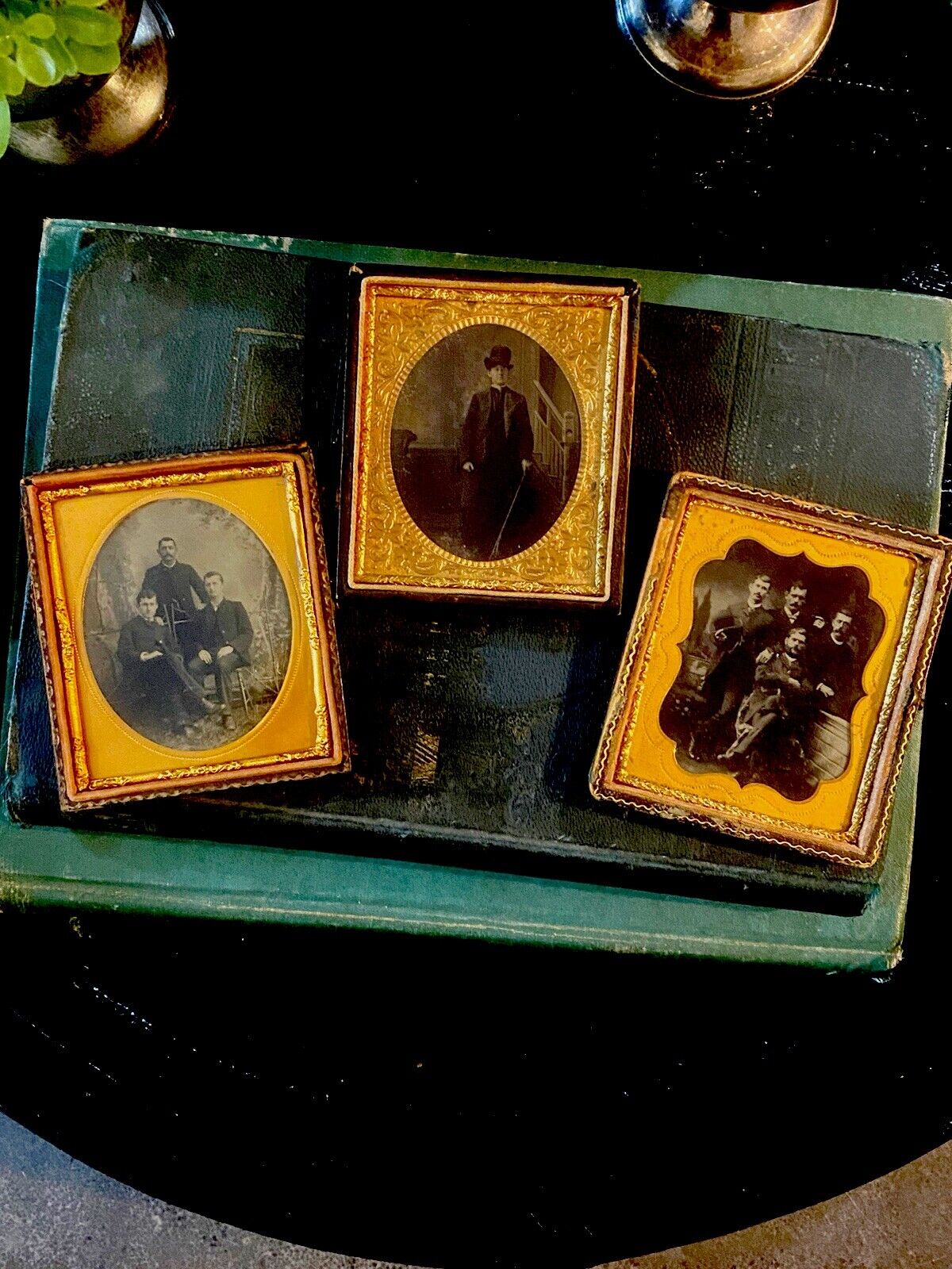Three Antique 1/6th Plate Tintypes of Men- Late 1800s-Early 1900s