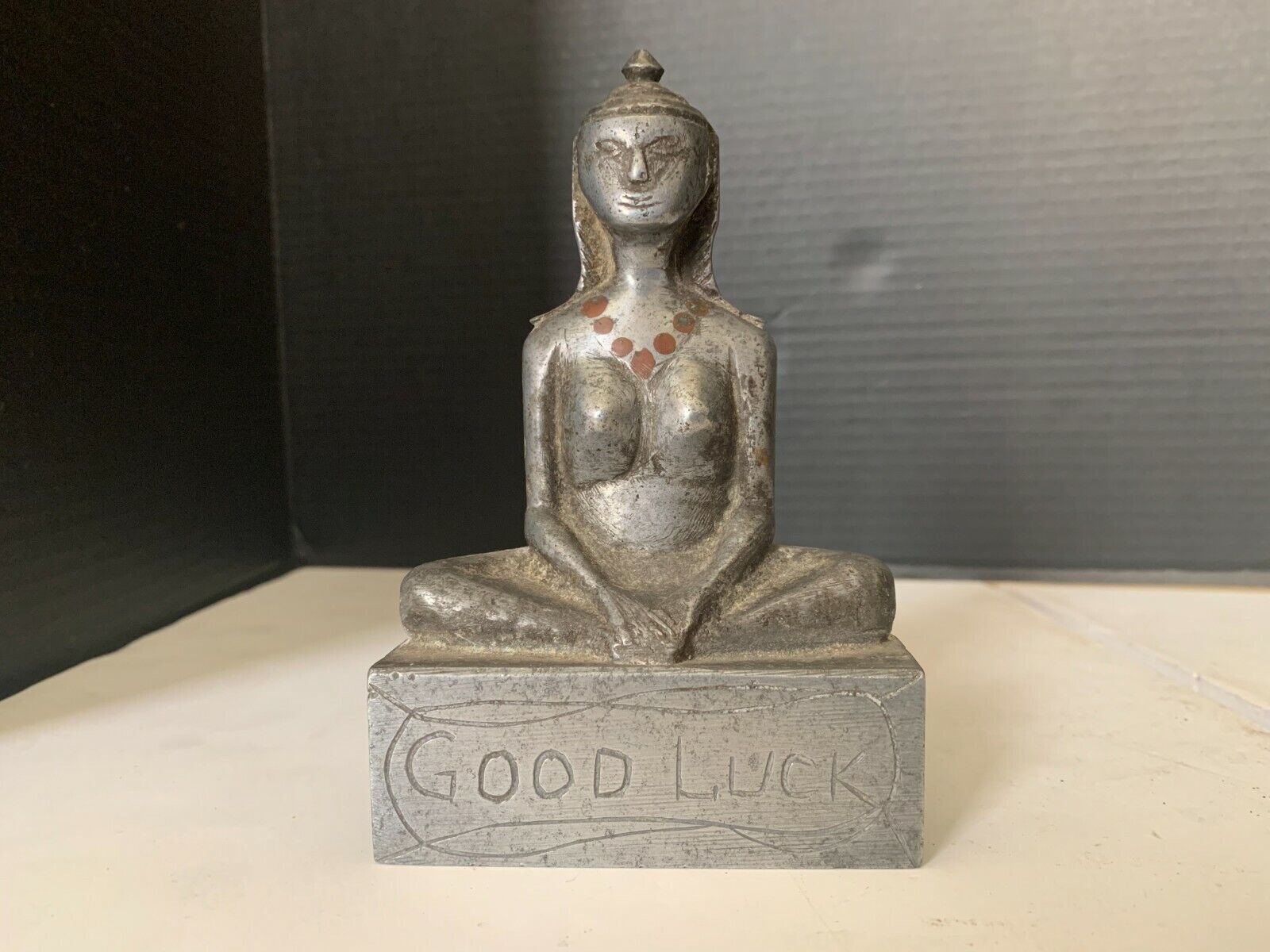 Vintage India Hindu Deity Goddess Good Luck Figurine