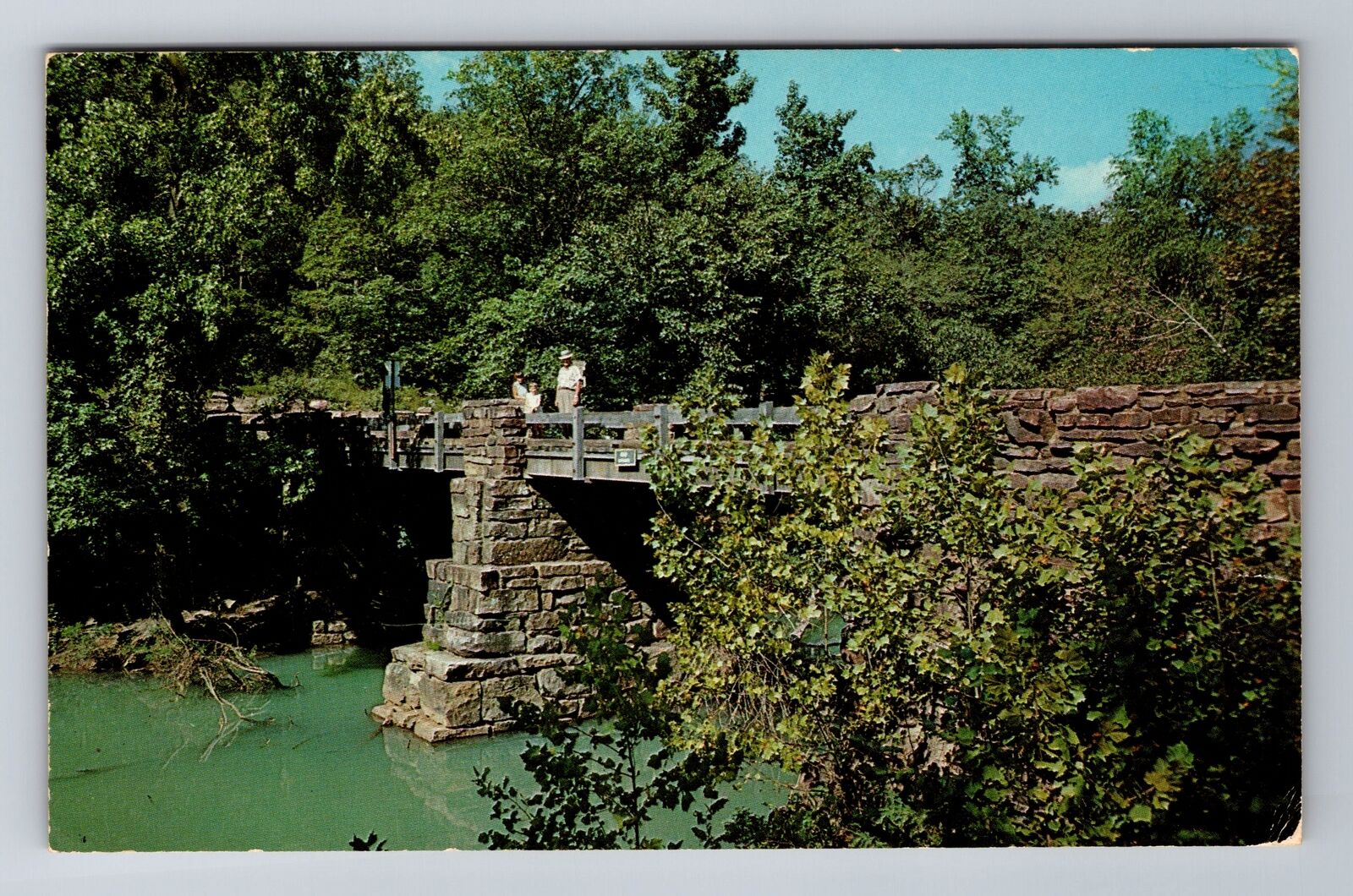 Fayetteville AR-Arkansas, Rock Bridge near Devils Den Lodge, Vintage Postcard