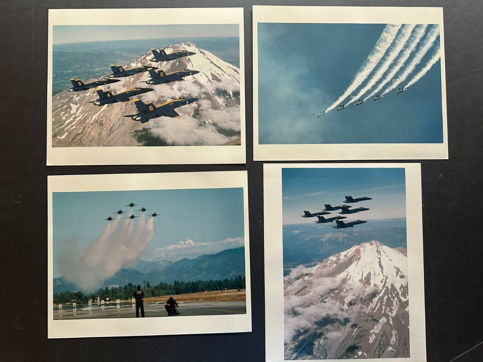 LOT OF 4 1987 ORIGINAL MCDONNELL DOUGLAS PHOTOS  F-18 HORNET BLUE ANGELS