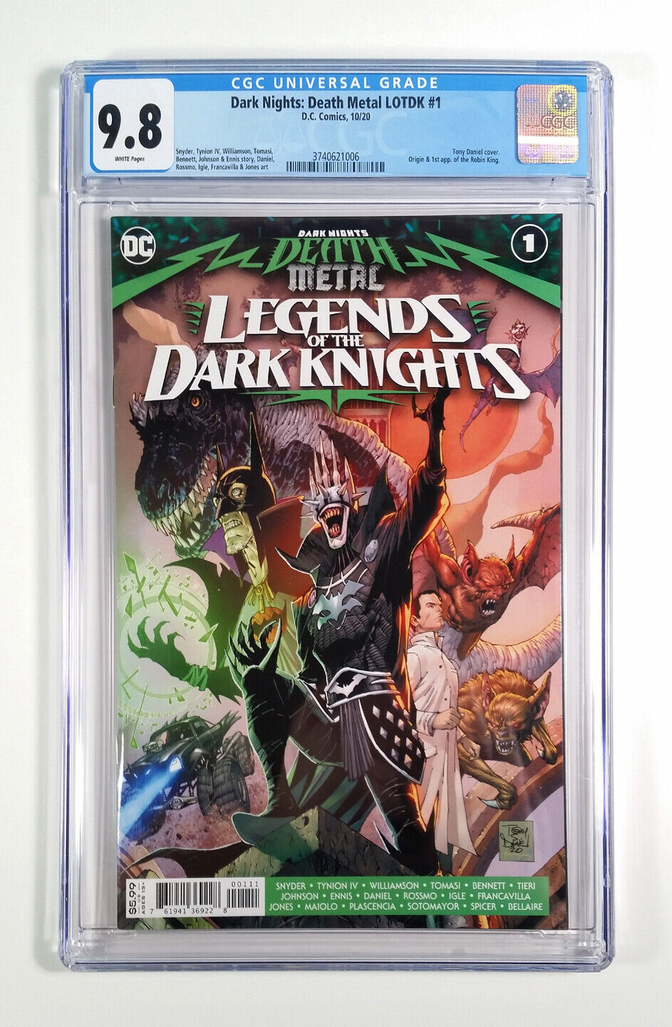 Dark Nights Death Metal Legends of The Dark Knight #1 CGC 9.8 White Pgs 2020 DC