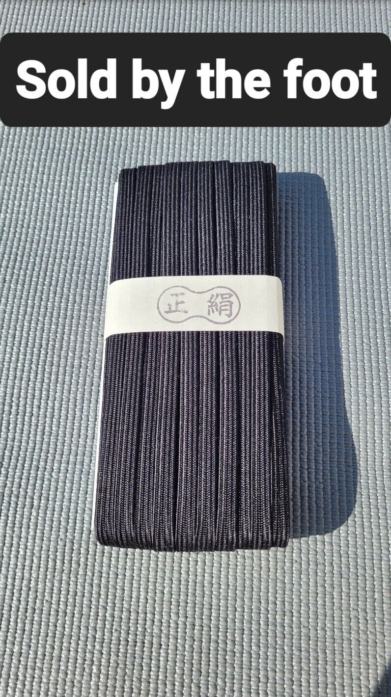 Black 10mm Imported Genuine Japanese Silk Ito