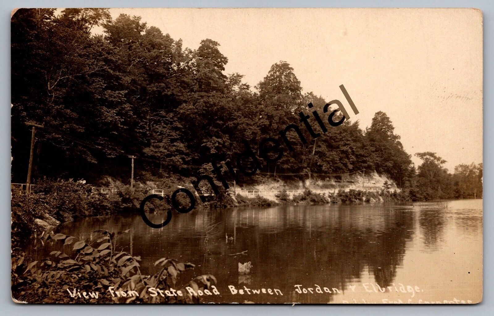 Real Photo View From State Rd Between Towns Of Jordan & Elbridge NY RP RPPC L168