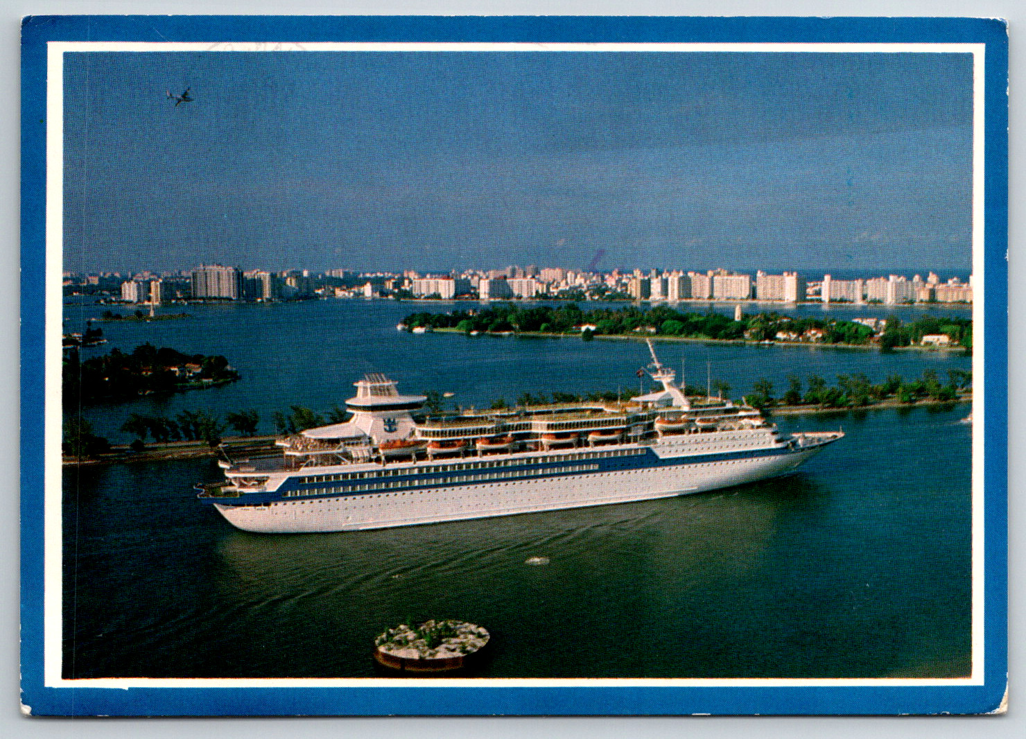 c1980s Postcard M/S Song of America San Juan PR Cruise Ship Continental