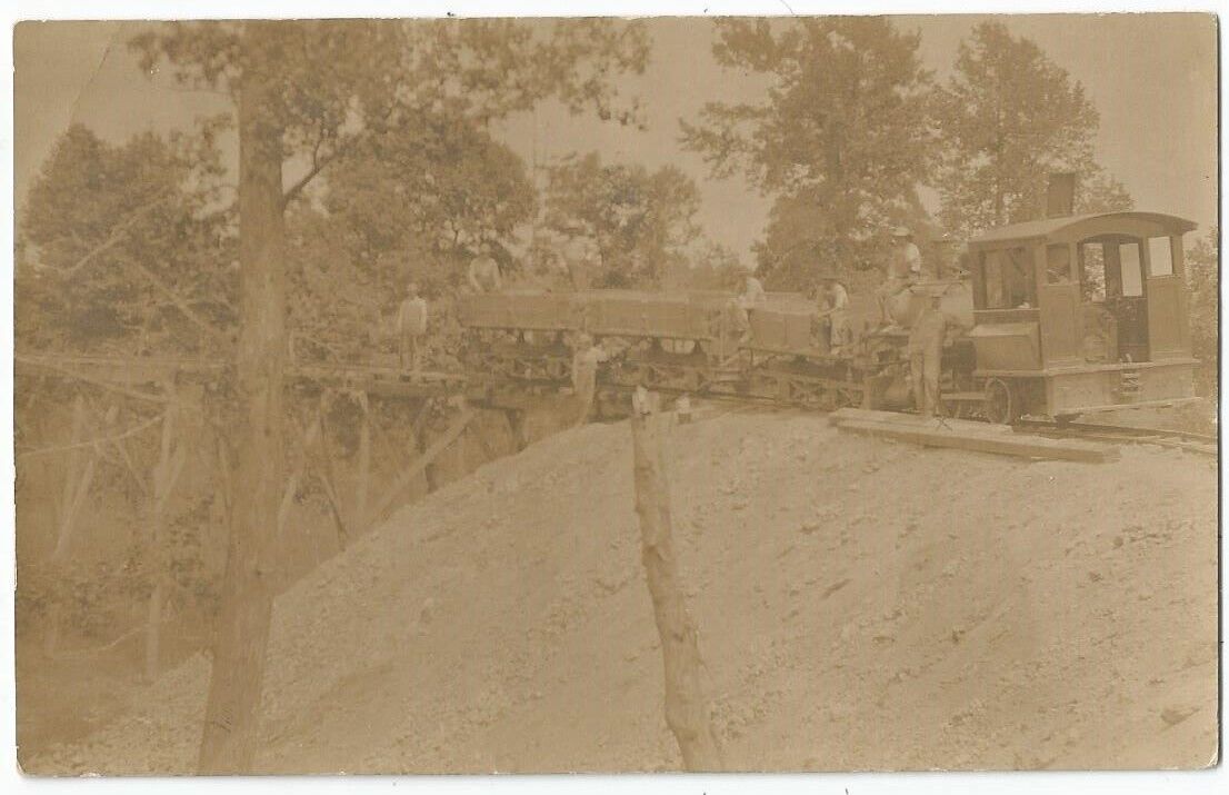 Murphysboro, IL Illinois 1911 RPPC Postcard, Coal Mine Train?