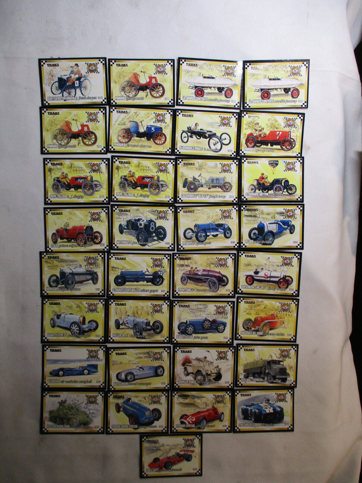Vintage Traks Valvoline Company Collectors Trading Cards - Lot of (33) Cards