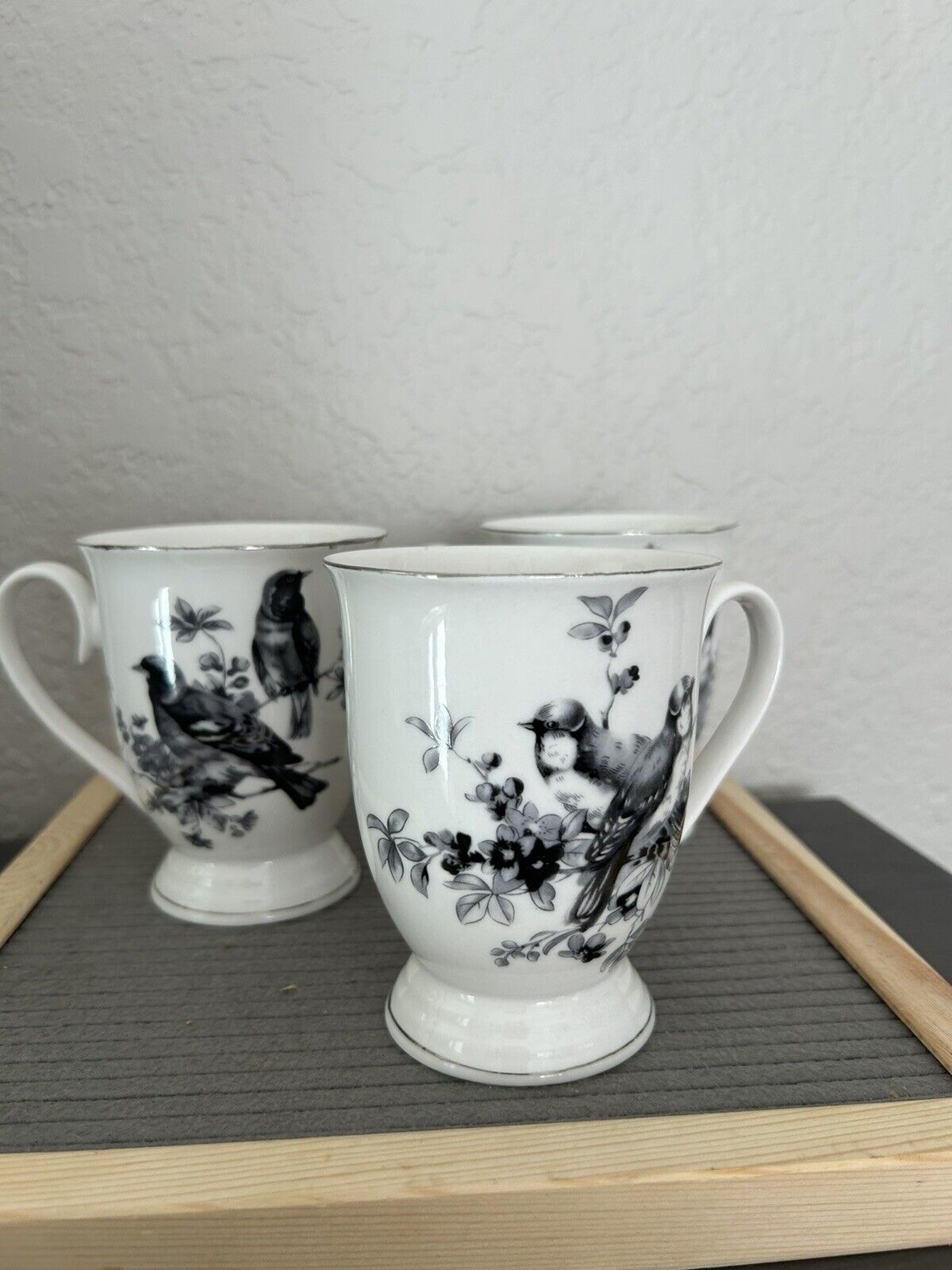 3 Grace’s Teaware pedestal porcelain coffee or tea mug/ cup