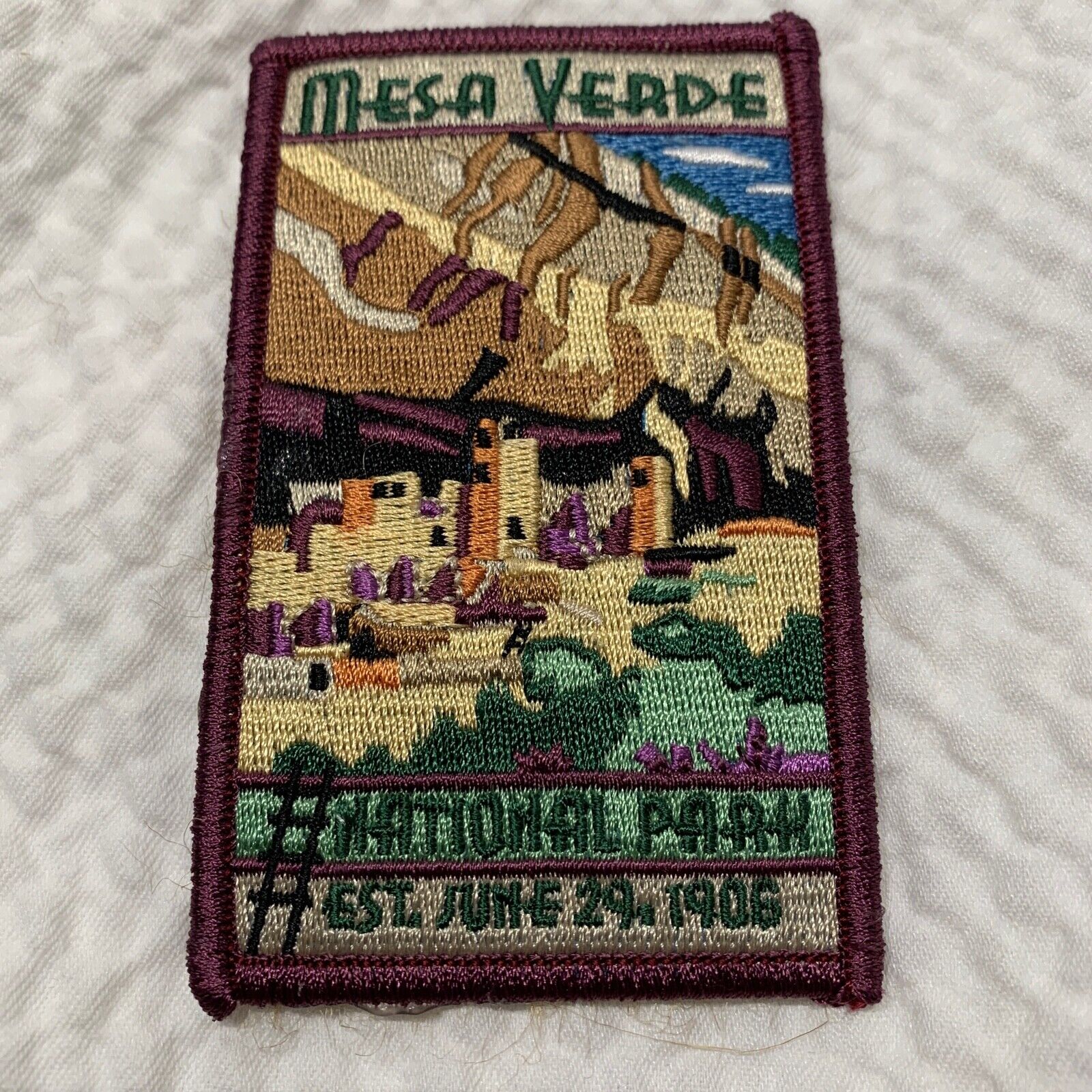 Official Mesa Verde National Park Souvenir Patch 1906 Colorado