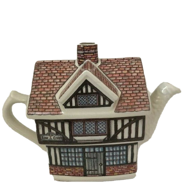 Wellington Teapot Tudor Rose & Crown Inn Collectible England UK