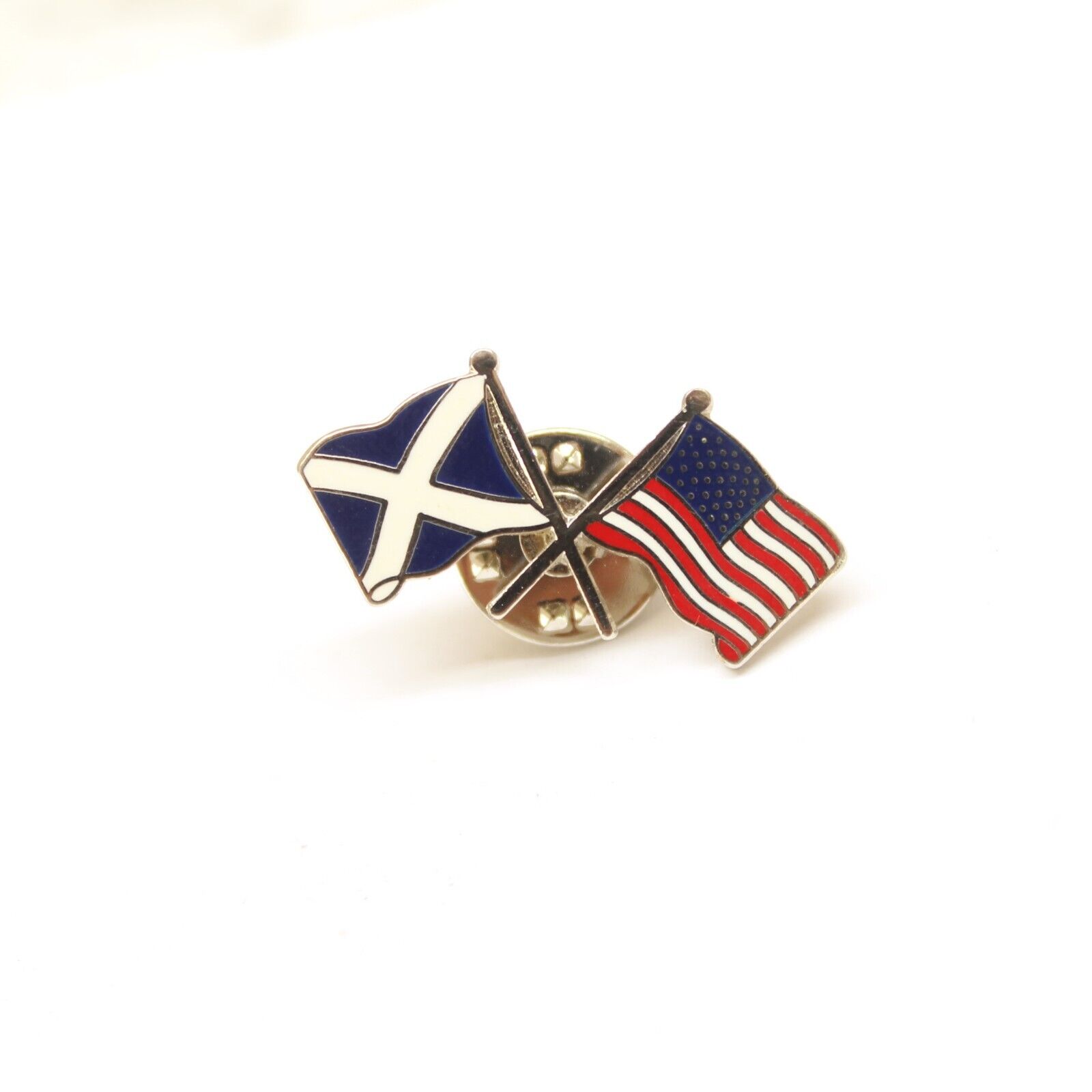 Scotland and USA Flags Pin Lapel Enamel Collectible Souvenir